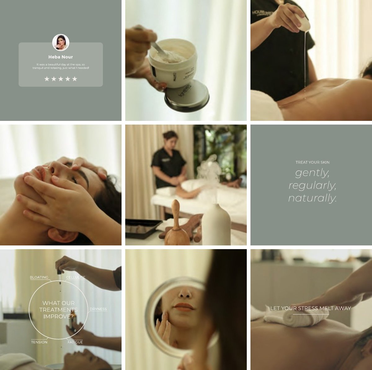 HOA Longevity Spa Instagram grid